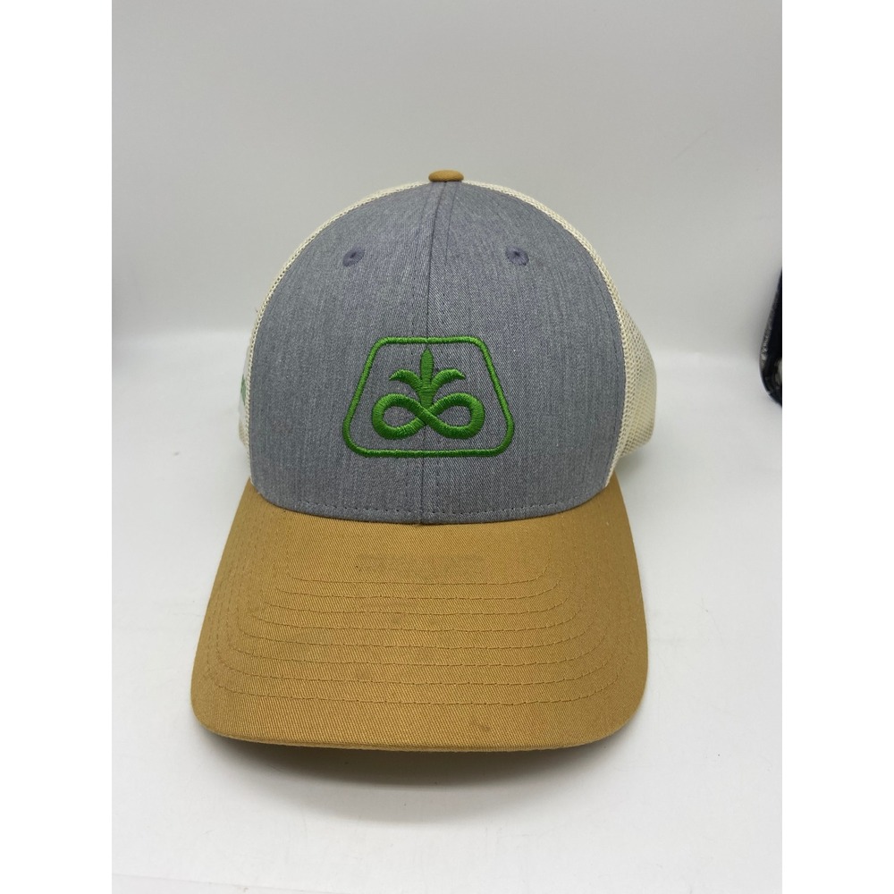 Richardson Trucker Hat Gray Tan Corteva Agriscience Logo Snapback 115 MD LG